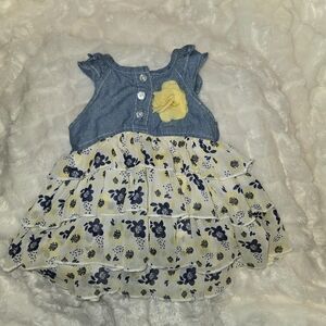 Darling Denim and Floral Kids Dress